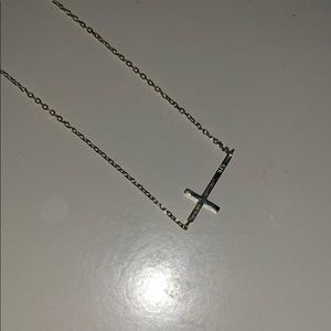 Silver cross necklace